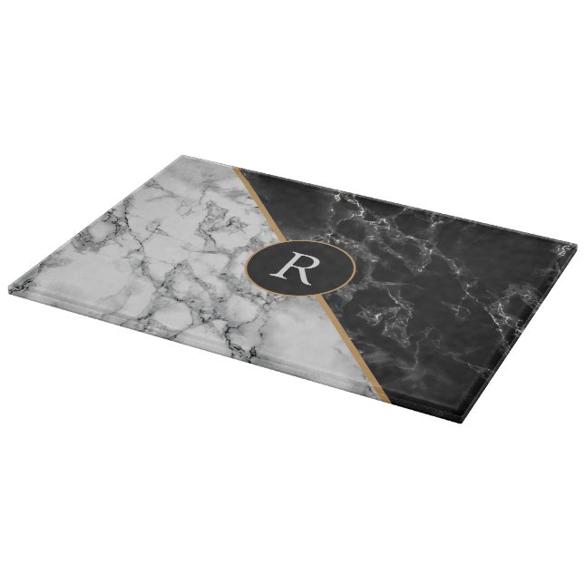 Personalised Custom Letter Marble Cutting Boards (Corner)