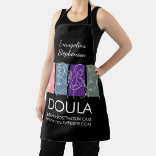Personalised Custom Line Art DOULA Apron