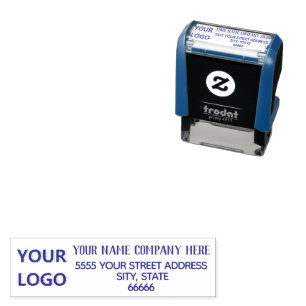 Personalised Custom Logo Address Self-inking Stamp