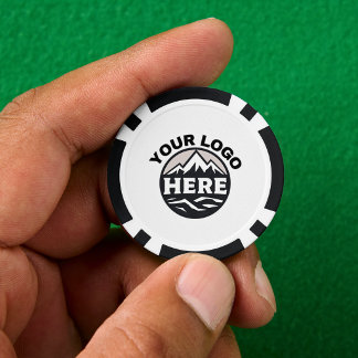 Personalised Custom Logo and Text White Poker Chips