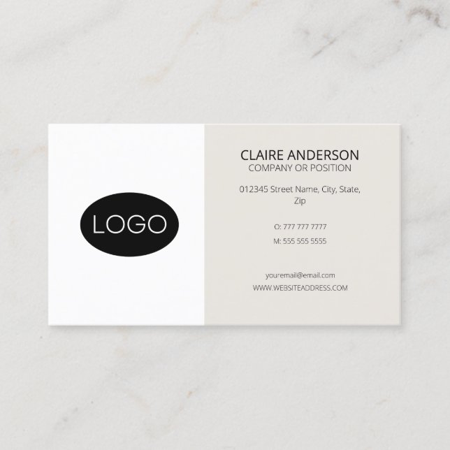 Personalised, Custom Logo Business Card (Front)