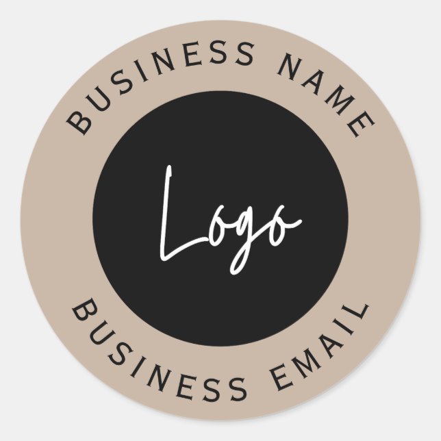 personalised custom logo business  classic round sticker (Front)