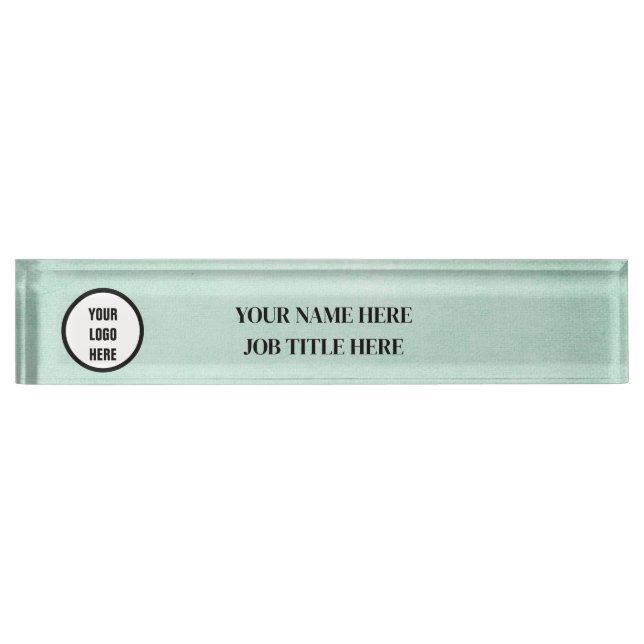 Personalised Custom Logo Elegant Desk Nameplate (Front)