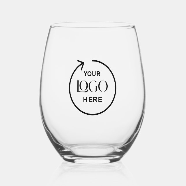 Personalised Custom Logo  Wine Glass (Front)