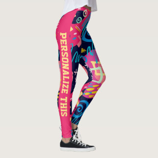 Personalised Custom Made Abstract Graffiti Art Leggings