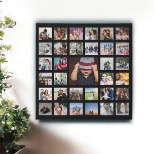 Personalised Custom Made Collage Faux Canvas Print
