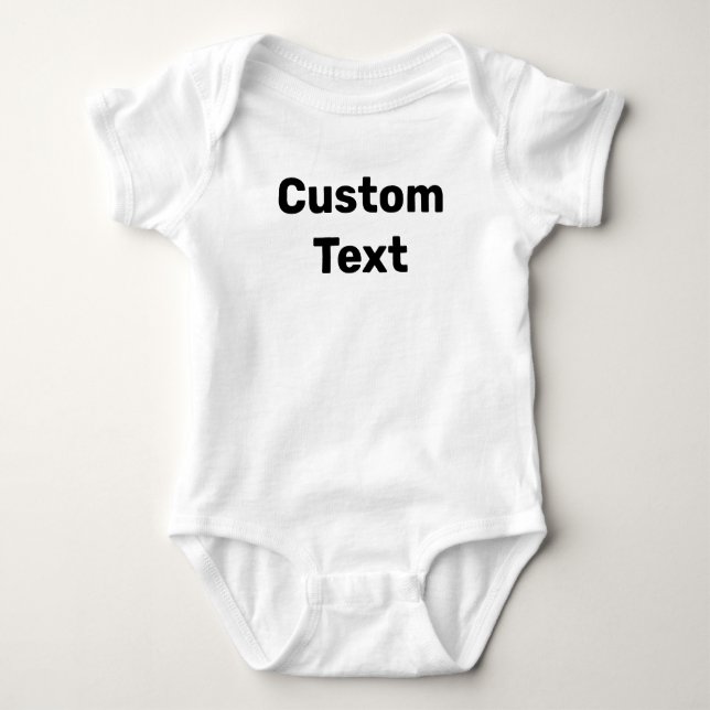 Personalised / Custom Made / Customised Names Baby Bodysuit (Front)