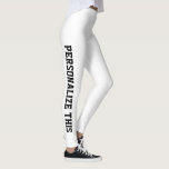 Personalised Custom Made Leggings<br><div class="desc">Easy to Personalise Custom Made leggings from Ricaso - add your own text - change the background colour and text colour and font by clicking on customise</div>