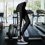 Personalised Custom Made Leggings<br><div class="desc">Easy to Personalise Custom Made leggings from Ricaso - add your own text - change the background colour and text colour and font by clicking on customise</div>