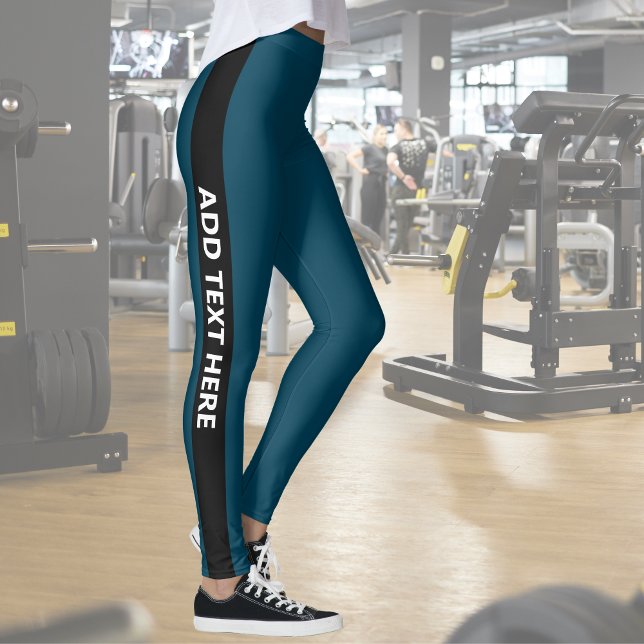 Personalised Custom Made Leggings | Create Your Ow (Custom printed dark grey leggings)