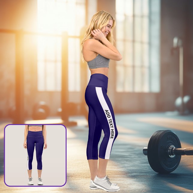Personalised Custom Made Leggings– Create Your Own Capri Leggings (Personalized Custom Made Leggings– Create Your Own Capri Leggings)