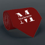 Personalised Custom Made Monogrammed Tie<br><div class="desc">Personalised Custom Made Monogrammed tie by Ricaso - add your own monogram / initial and name to this customisable neck tie (available in other colours in store)</div>