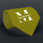Personalised Custom Made Monogrammed Tie<br><div class="desc">Personalised Custom Made Monogrammed tie by Ricaso - add your own monogram / initial and name to this customisable neck tie (available in other colours in store)</div>