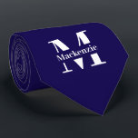 Personalised Custom Made Monogrammed Tie<br><div class="desc">Personalised Custom Made Monogrammed tie by Ricaso - add your own monogram / initial and name to this customisable neck tie (available in other colours in store)</div>