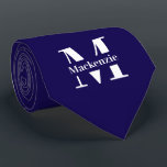 Personalised Custom Made Monogrammed Tie<br><div class="desc">Personalised Custom Made Monogrammed tie by Ricaso - add your own monogram / initial and name to this customisable neck tie (available in other colours in store)</div>
