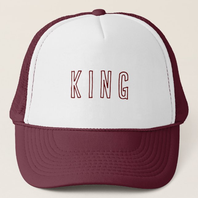 Personalised Custom Maroon Colour Trucker Hats Cap (Front)