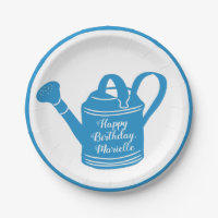 Personalised Custom Message Blue Watering Can