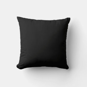 Personalised Custom Minimal Monogram Black Pillow. Cushion