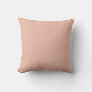 Personalised Custom Minimal Monogram Peach Pillow. Cushion