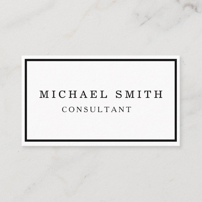 Personalised Custom Minimalist Modern QR Code Logo Business Card (Front)