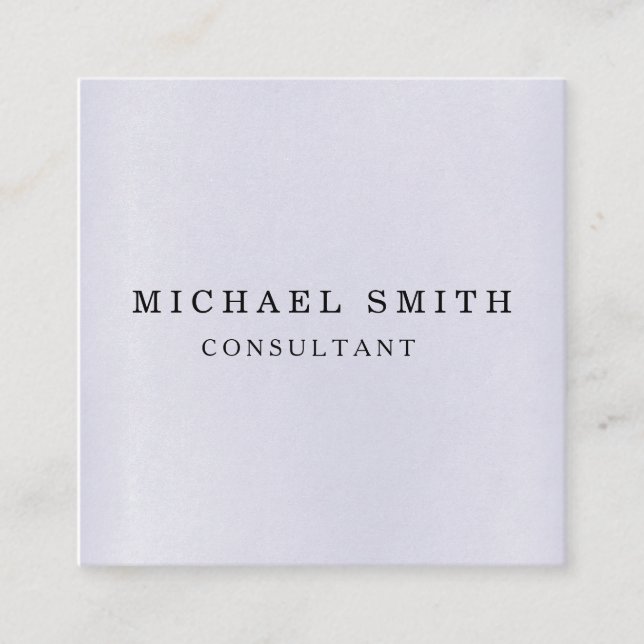 Personalised Custom Minimalist Modern QR Code Logo Square Business Card (Front)