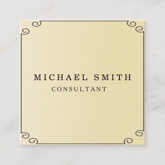 Personalised Custom Minimalist Modern QR Code Logo Square Business Card (Front)