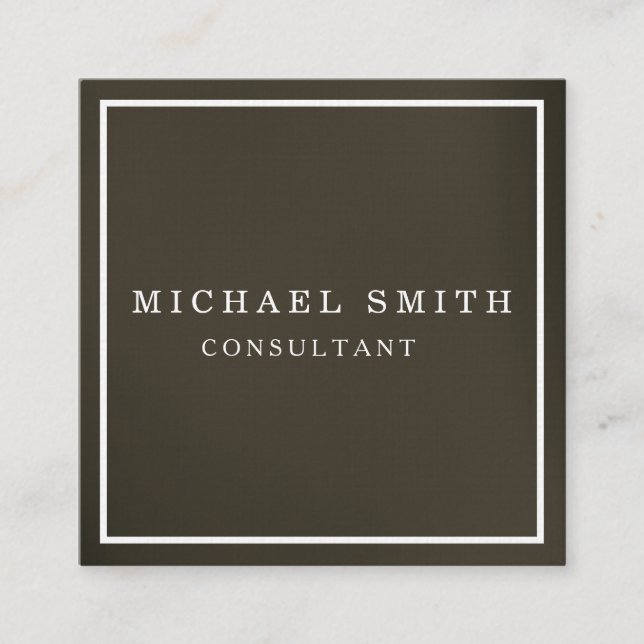 Personalised Custom Minimalist Modern QR Code Logo Square Business Card (Front)