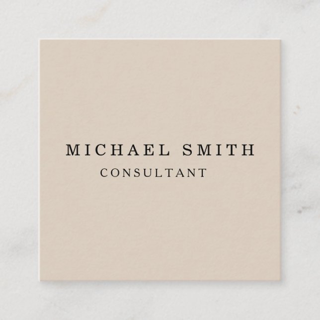 Personalised Custom Minimalist Modern QR Code Logo Square Business Card (Front)