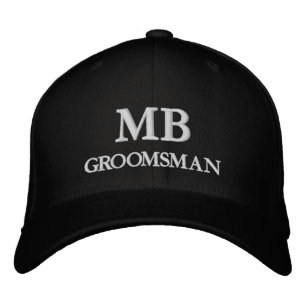 Personalised Custom Monogram Groomsman Embroidered Hat