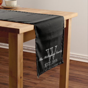 Personalised Custom Monogram Table Runner