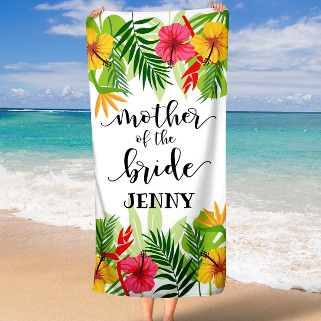 Personalised Custom Mother of the Bride Gift Beach Towel (Personalized Custom Mother of the Bride Gift Beach Towel)