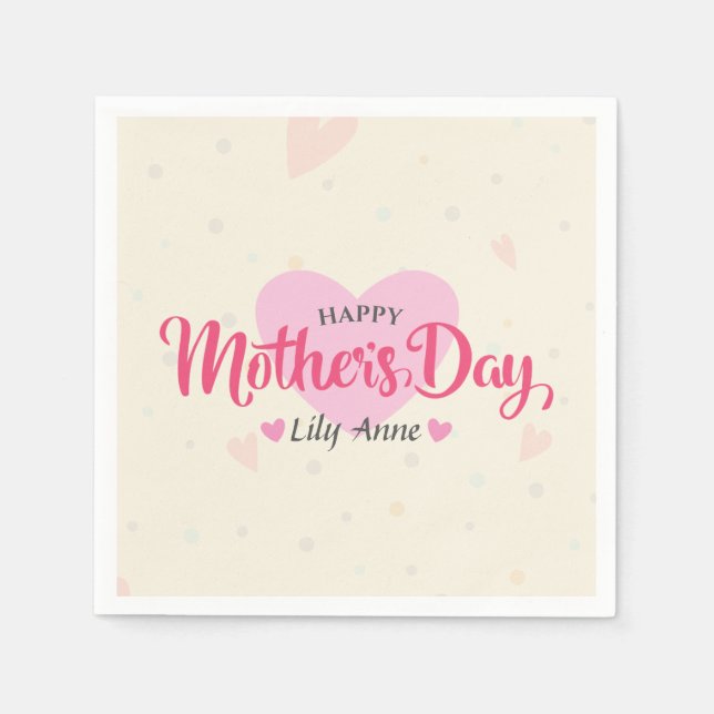 Personalised Custom Mother's Day | Napkin (Front)