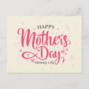 Personalised Custom Mother's Day Postcard