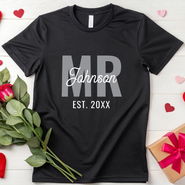 Personalised Custom Mr & Mrs Matching Couples T-Shirt (Creator Uploaded)