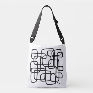 Personalised Custom Name Abstract Line Art Crossbody Bag