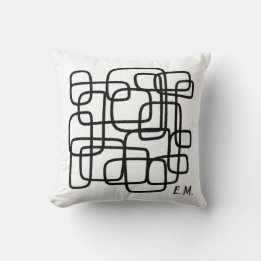 Personalised Custom Name Abstract Line Art Cushion