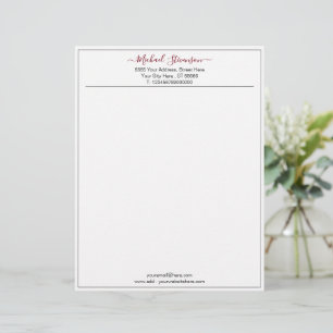 Personalised Custom Name Address Letterhead