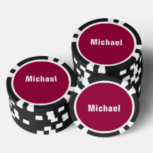 Personalised Custom Name and Colours Poker Chips