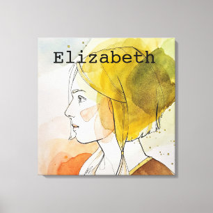Personalised Custom name and image create your own Canvas Print