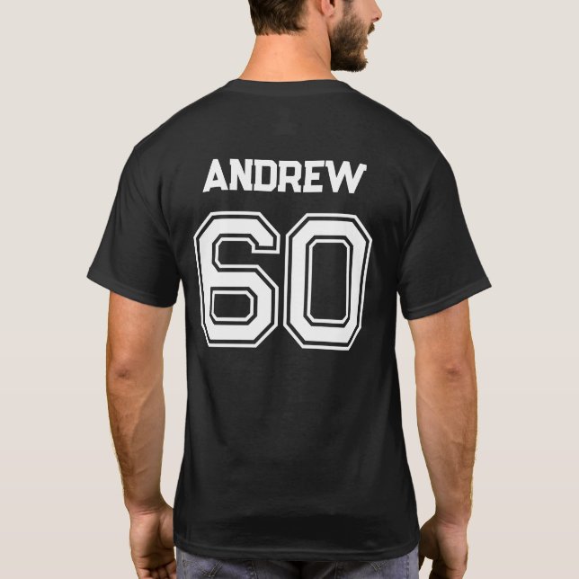 Personalised Custom Name and Number T-Shirt (Back)