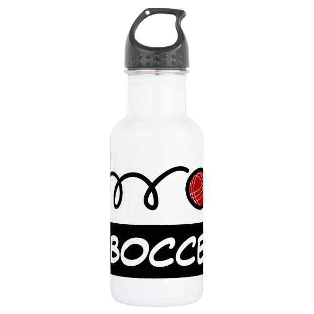Personalised custom name bocce ball gift 532 ml water bottle (Front)