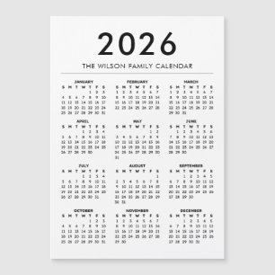 Personalised Custom Name Calendar 2027