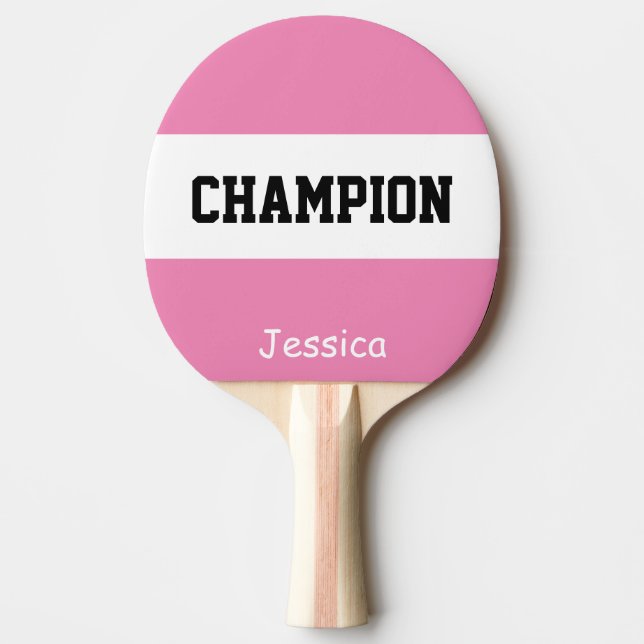 Personalised Custom Name Champion Ping Pong Paddle (Front)