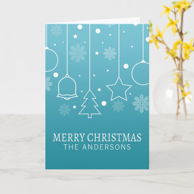 Personalised Custom Name Christmas | Greeting Card (Yellow Flower)