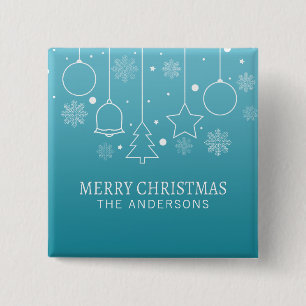 Personalised Custom Name Christmas   Pin Button
