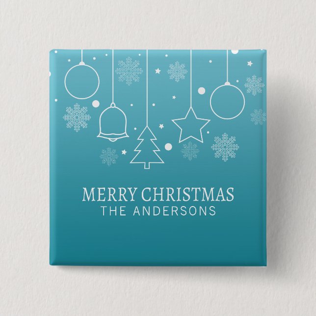 Personalised Custom Name Christmas | Pin Button (Front)