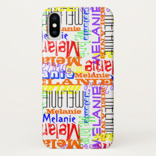 Personalised Custom Name Collage Colourful Case-Mate iPhone Case
