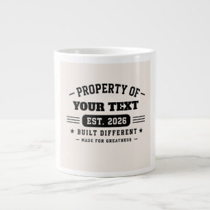 Personalised Custom Name Design – Minimal Modern T Large Coffee Mug