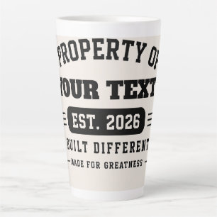 Personalised Custom Name Design – Minimal Modern T Latte Mug