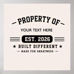 Personalised Custom Name Design – Minimal Modern T Poster